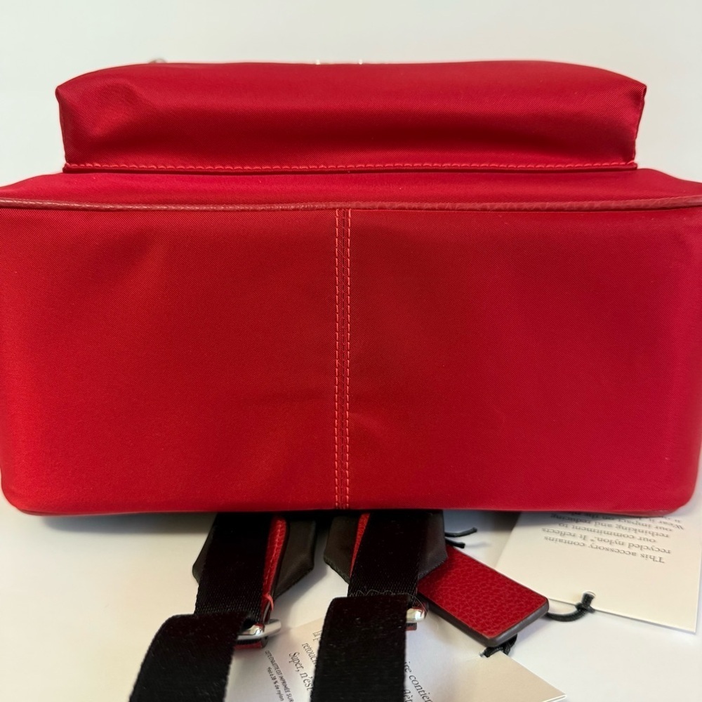NWT Coach Red Nylon Backpack Minimalist Preppy Academia Designer School Bag - Picture 13 of 13